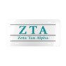 ZETA TAU ALPHA LETTERED LINES LICENSE COVERS - Custom