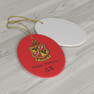 Delta Chi Holiday Crest Oval Ornaments