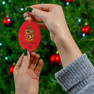 Delta Chi Holiday Crest Oval Ornaments