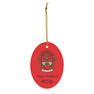Phi Sigma Phi Holiday Crest Oval Ornaments