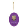 Sigma Alpha Mu Holiday Crest Oval Ornaments