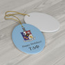 Tau Delta Phi Holiday Crest Oval Ornaments