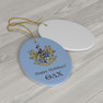 Theta Delta Chi Holiday Crest Oval Ornaments