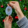 Theta Delta Chi Holiday Crest Oval Ornaments