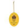 Theta Tau Holiday Crest Oval Ornaments