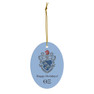Theta Xi Holiday Crest Oval Ornaments