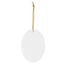 Printify Zeta Beta Tau Holiday Crest Oval Ornaments 