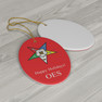Order of Eastern Star Holiday Crest Oval Ornaments