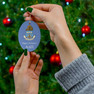 Alpha Delta Pi Holiday Crest Oval Ornaments