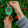 Alpha Gamma Delta Holiday Crest Oval Ornaments