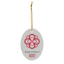 Alpha Omicron Pi Holiday Crest Oval Ornaments