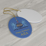 Alpha Xi Delta Holiday Crest Oval Ornaments