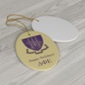 Delta Phi Epsilon Holiday Crest Oval Ornaments