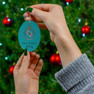 Zeta Tau Alpha Holiday Crest Oval Ornaments