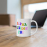 Alpha Epsilon Phi Sorority Rainbow Text Coffee Mug