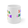 Alpha Omicron Pi Sorority Rainbow Text Coffee Mug