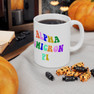 Alpha Omicron Pi Sorority Rainbow Text Coffee Mug
