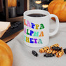 Kappa Alpha Theta Sorority Rainbow Text Coffee Mug