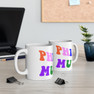 Phi Mu Sorority Rainbow Text Coffee Mug