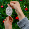 Lambda Phi Epsilon Grey Holiday Crest Oval Ornament