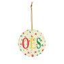 Order Of Eastern Star Holiday Cheer Ceramic Ornament, 2 Shapes To Choose From