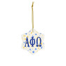 Alpha Phi Omega Holiday Cheer Ceramic Ornament, 2 Shapes To Choose From