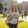 Alpha Chi Omega Floral Big Lettered T-Shirts