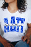 Alpha Delta Pi Floral Big Lettered T-Shirts