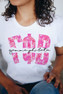 Gamma Phi Beta Floral Big Lettered T-Shirts