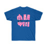 Phi Mu Floral Big Lettered T-Shirts