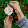 Alpha Chi Omega Holiday Color Snowflake Christmas Ornaments