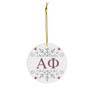 Alpha Phi Holiday Color Snowflake Christmas Ornaments