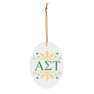 Alpha Sigma Tau Holiday Color Snowflake Christmas Ornaments