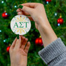 Alpha Sigma Tau Holiday Color Snowflake Christmas Ornaments