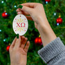 Chi Omega Holiday Color Snowflake Christmas Ornaments