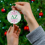 Delta Zeta Holiday Color Snowflake Christmas Ornaments