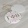 Gamma Phi Beta Holiday Color Snowflake Christmas Ornaments