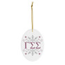 Gamma Sigma Sigma Holiday Color Snowflake Christmas Ornaments