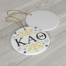 Kappa Alpha Theta Holiday Color Snowflake Christmas Ornaments