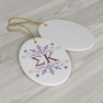 Sigma Kappa Holiday Color Snowflake Christmas Ornaments