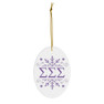 Sigma Sigma Sigma Holiday Color Snowflake Christmas Ornaments