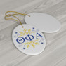 Printify Theta Phi Alpha Holiday Color Snowflake Christmas Ornaments 