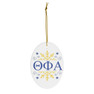 Printify Theta Phi Alpha Holiday Color Snowflake Christmas Ornaments 