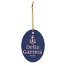 Delta Gamma Holiday Color Mascot Christmas Ornaments