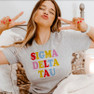 Sigma Delta Tau Cooper Color Cotton T-shirt