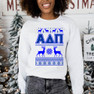 Printify Alpha Delta Pi Ugly Christmas Sweater Crewneck Sweatshirts 