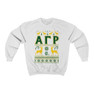 Printify Alpha Gamma Rho Ugly Christmas Sweater Crewneck Sweatshirts 
