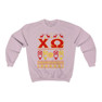 Printify Chi Omega Ugly Christmas Sweater Crewneck Sweatshirts 