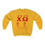 Printify Chi Omega Ugly Christmas Sweater Crewneck Sweatshirts 