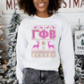 Printify Gamma Phi Beta Ugly Christmas Sweater Crewneck Sweatshirts 